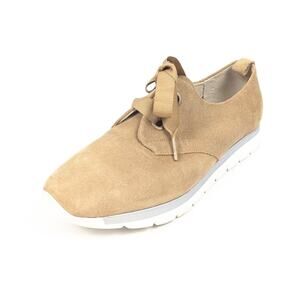 Eric Michael Women's Natural Tan Suede Lace Up Casual Sneakers Size 37